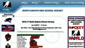 What Ndhighschoolhockey.com website looked like in 2017 (6 years ago)