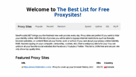 What Newproxylist.net website looked like in 2017 (6 years ago)