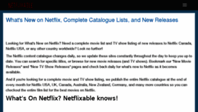 What Netflixable.com website looked like in 2017 (6 years ago)
