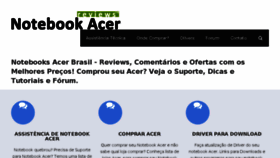 What Notebookacer.com.br website looked like in 2017 (6 years ago)