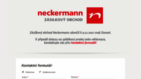 What Neckermann.cz website looked like in 2017 (6 years ago)