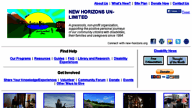 What New-horizons.org website looked like in 2017 (8 years ago)