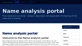 What Name-analysis.com website looked like in 2017 (6 years ago)