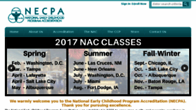 What Necpa.net website looked like in 2017 (6 years ago)