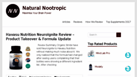 What Naturalnootropic.com website looked like in 2017 (6 years ago)
