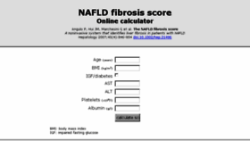 What Nafldscore.com website looked like in 2017 (6 years ago)