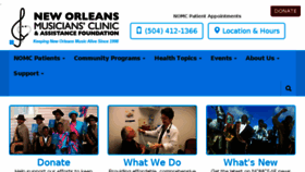 What Neworleansmusiciansclinic.org website looked like in 2017 (6 years ago)