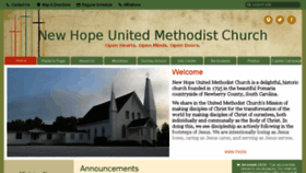 What Newhope-umc.org website looked like in 2017 (6 years ago)