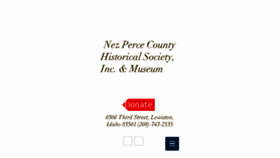 What Nezpercecountymuseum.com website looked like in 2017 (6 years ago)