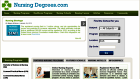 What Nursingdegrees.com website looked like in 2017 (6 years ago)