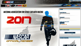 What Nascarmembers.com website looked like in 2017 (6 years ago)