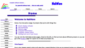 What Nakware.com website looked like in 2017 (6 years ago)