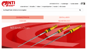 What Nti.de website looked like in 2017 (7 years ago)