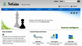 What Netgainstechnologies.com website looked like in 2017 (6 years ago)