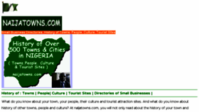 What Naijatowns.com website looked like in 2017 (6 years ago)