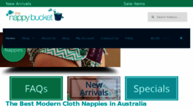What Nappybucket.com.au website looked like in 2017 (6 years ago)