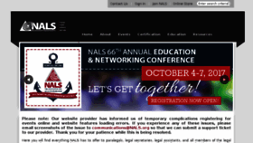 What Nals.org website looked like in 2017 (6 years ago)