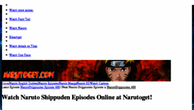 What Narutoget.se website looked like in 2017 (6 years ago)