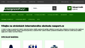 What Nasport.cz website looked like in 2017 (6 years ago)