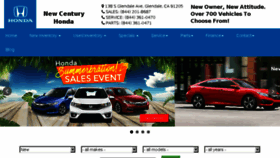 What Newcenturyhonda.com website looked like in 2017 (6 years ago)