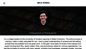 What Nickpomes.com website looked like in 2017 (6 years ago)