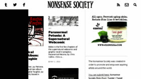 What Nonsensesociety.com website looked like in 2017 (6 years ago)