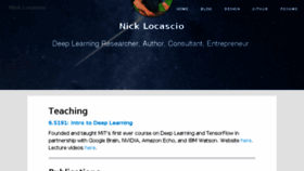 What Nicklocascio.com website looked like in 2017 (6 years ago)