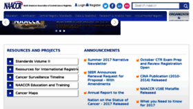 What Naaccr.org website looked like in 2017 (6 years ago)