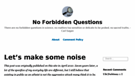 What Noforbiddenquestions.com website looked like in 2017 (6 years ago)