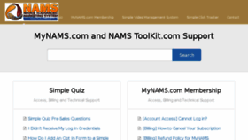 What Namssupport.com website looked like in 2017 (6 years ago)