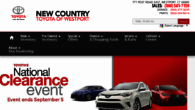 What Newcountrywestporttoyota.com website looked like in 2017 (6 years ago)