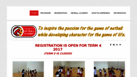 What Netballacademy.sg website looked like in 2017 (6 years ago)