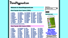 What Nameplayground.com website looked like in 2017 (6 years ago)