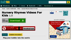 What Nursery-rhymes-videos-for-kids.soft112.com website looked like in 2017 (6 years ago)