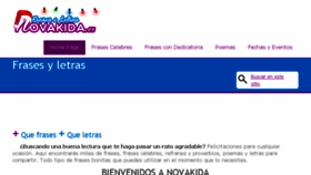 What Novakida.es website looked like in 2017 (6 years ago)
