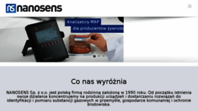 What Nanosens.pl website looked like in 2017 (6 years ago)