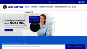 What Nexohosting.es website looked like in 2017 (6 years ago)
