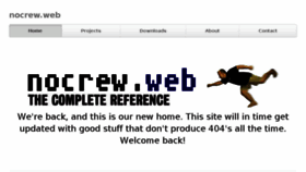 What Nocrew.org website looked like in 2017 (6 years ago)