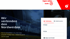 What Nordwestbahn.de website looked like in 2017 (6 years ago)