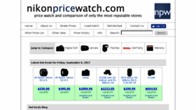 What Nikonpricewatch.com website looked like in 2017 (6 years ago)