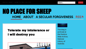 What Noplaceforsheep.com website looked like in 2017 (6 years ago)