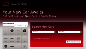 What Newcardeals.co.za website looked like in 2017 (6 years ago)