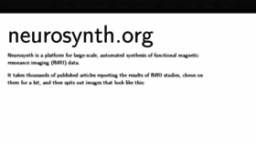 What Neurosynth.org website looked like in 2017 (6 years ago)