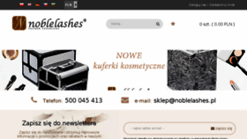What Noblelashes.pl website looked like in 2017 (6 years ago)