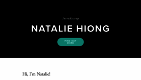 What Nataliehiong.com website looked like in 2017 (6 years ago)
