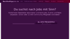 What Nachhaltigejobs.de website looked like in 2017 (6 years ago)