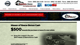 What Nissanofkeene.com website looked like in 2017 (6 years ago)