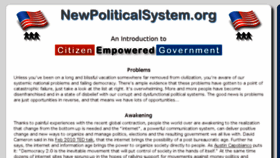What Newpoliticalsystem.org website looked like in 2017 (6 years ago)