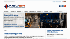 What Newen.eu website looked like in 2017 (8 years ago)