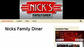 What Nicksfamily-diner.com website looked like in 2017 (6 years ago)